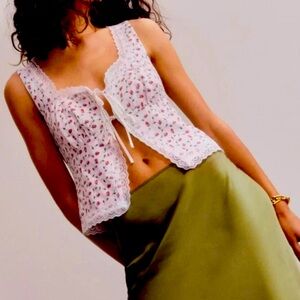 Reformation Rosalie Linen Top